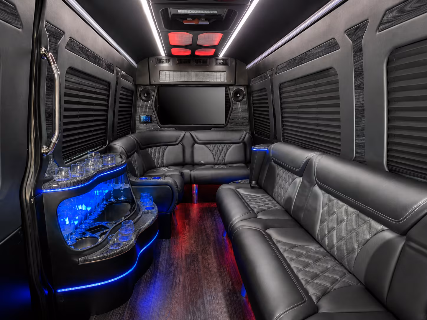warner robins 50 passenger party bus inside