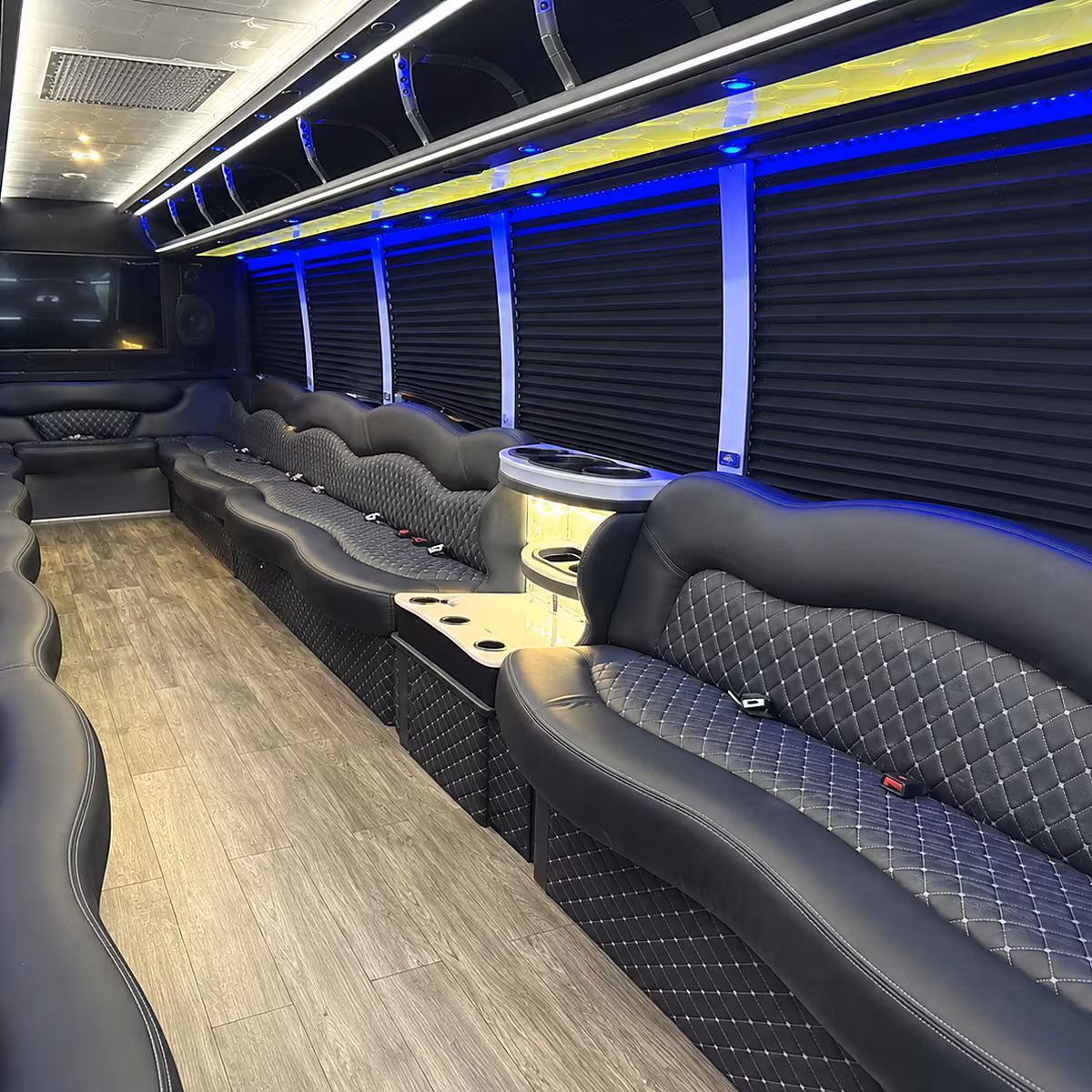 warner robins party bus rental interior